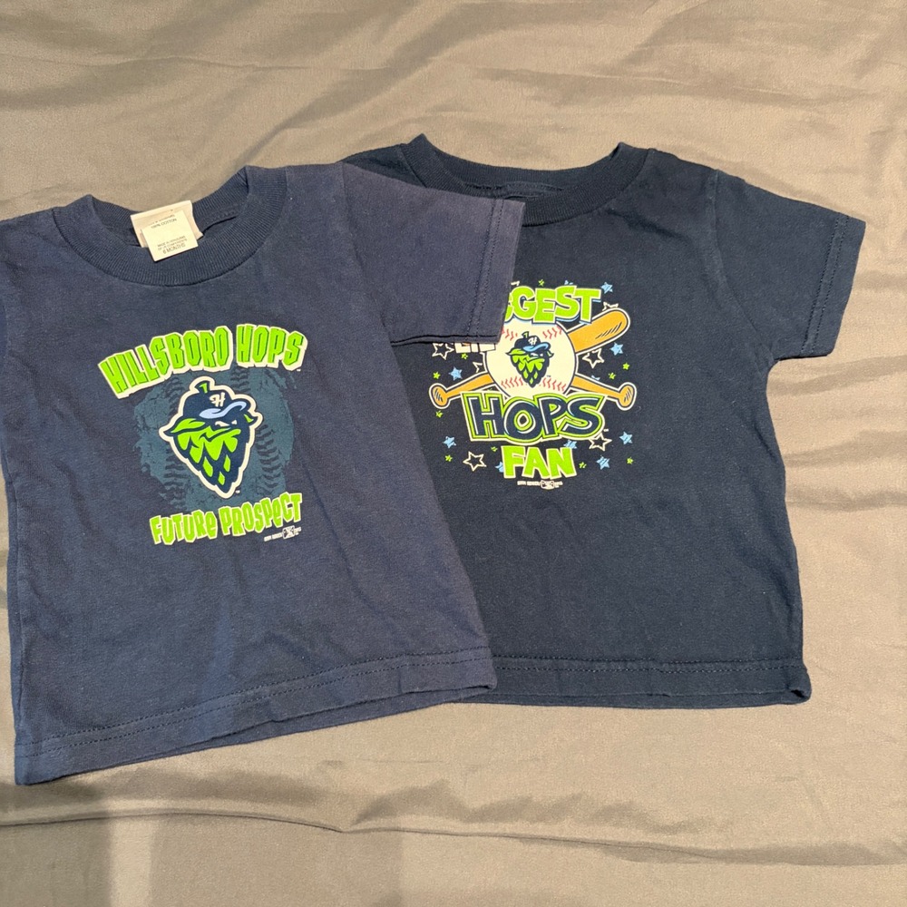 Hillsboro Hops MiLB Baseball Infant Navy Graphic T-Shirts Lot of 2 6 Months